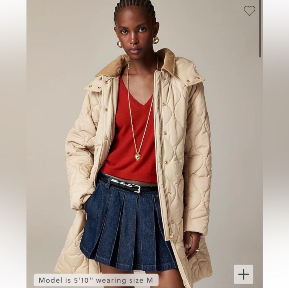 J. Crew Stowe Puffer Jacket with Primaloft - beige